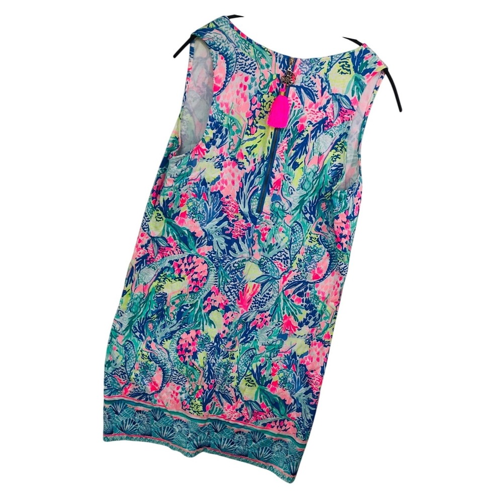 Lilly Pulitzer Kelby Stretch Shift Dress Mermaid Cove Preppy Resortwear Size 6